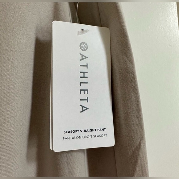 NWOT Athleta Seasoft Straight Crop Pants size XL regular length in Abalone white - Picture 11 of 11
